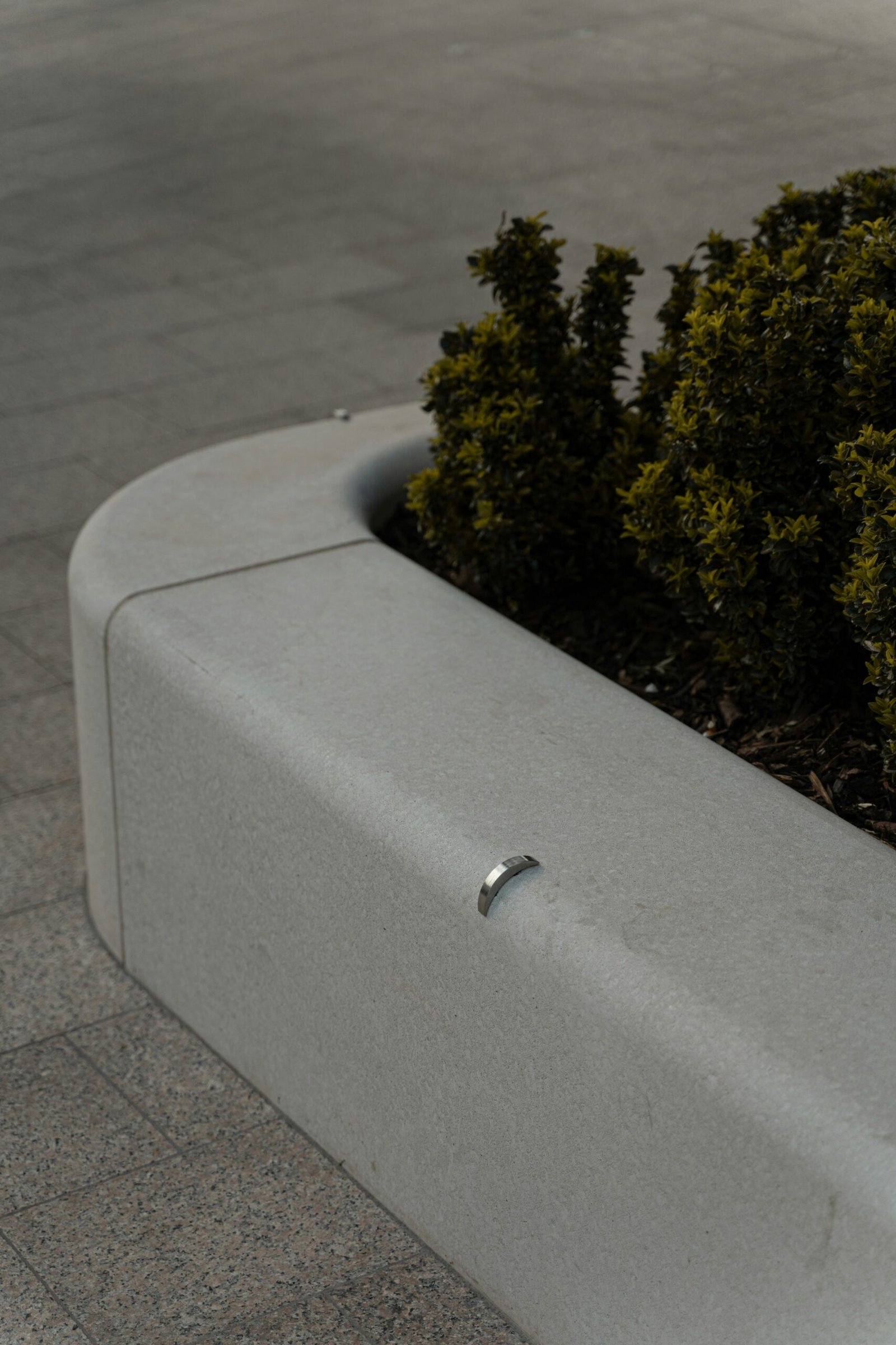 concrete curbing installed on a commercial space