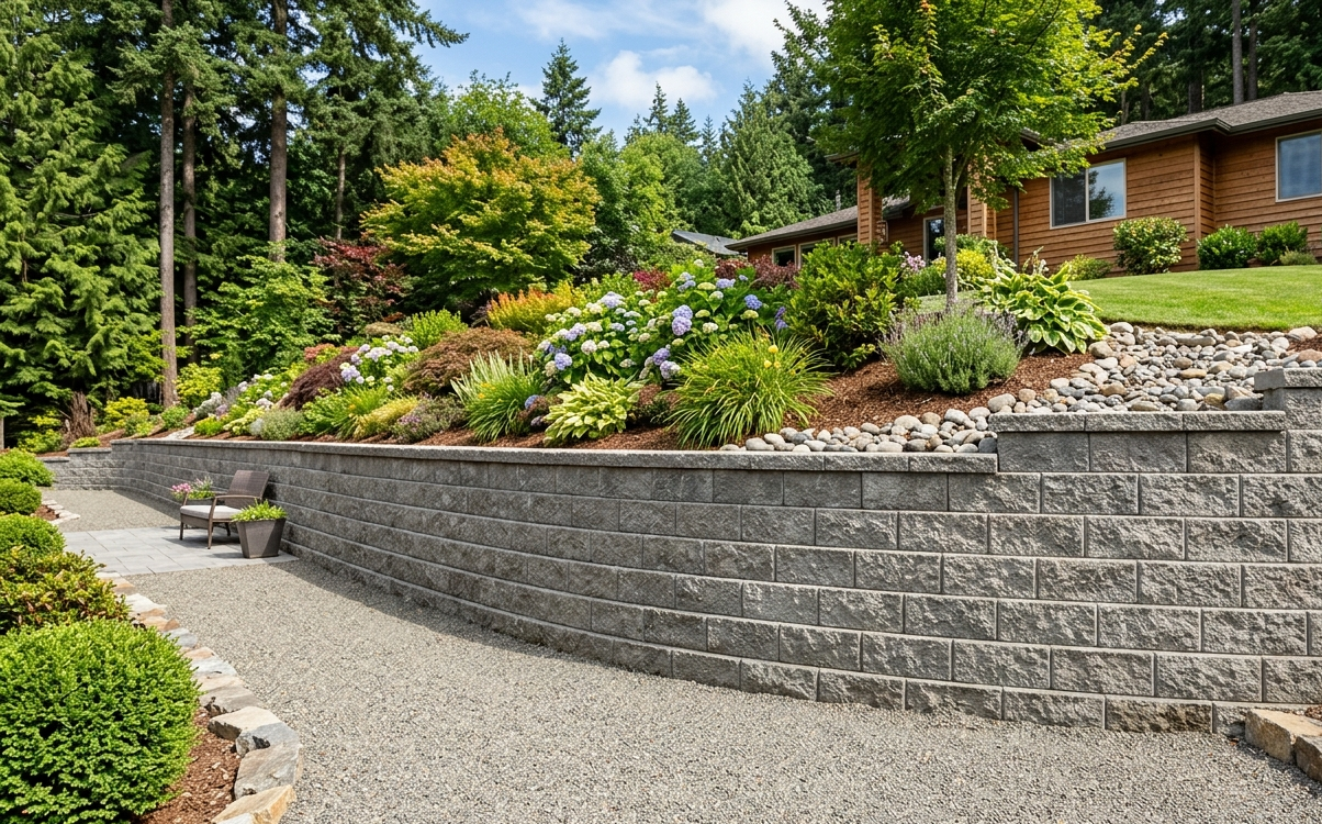 concrete retaining wall