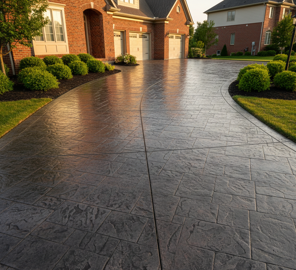 beautiful stamped concrete
