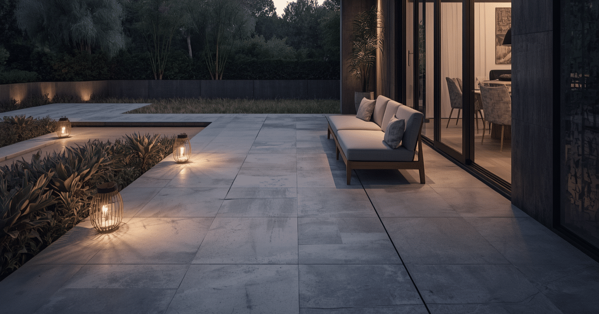 concrete patio on a home, installed by professionals
