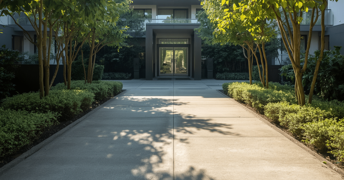 property after a driveway replacement service