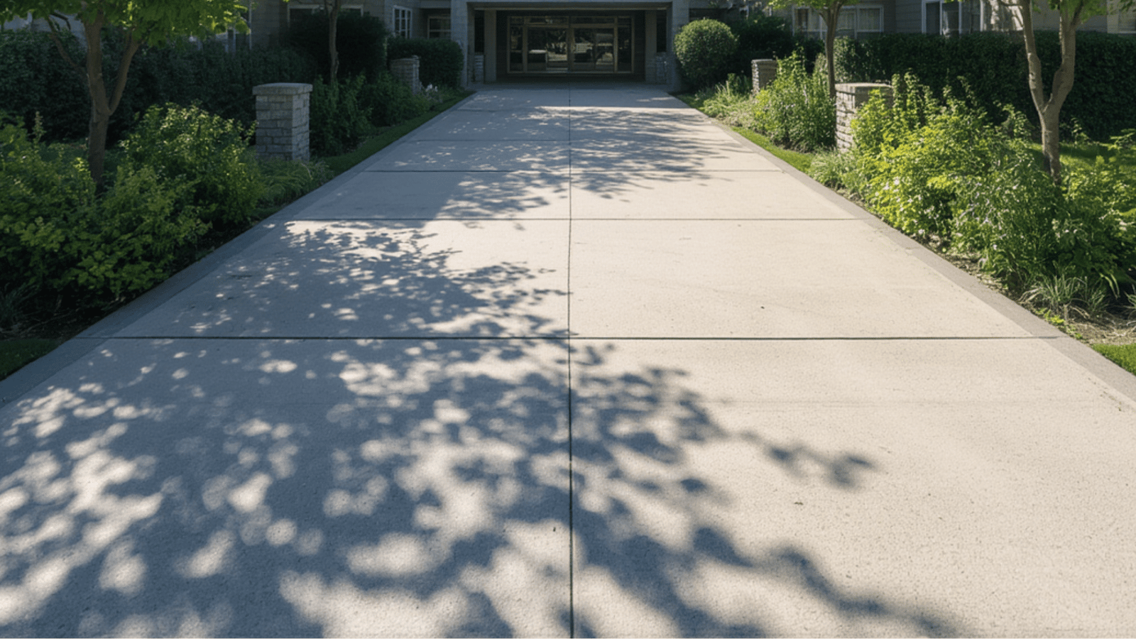 Driveway after a replacement service